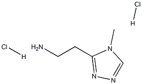 2-(4-甲基-4H-1,2,4-三唑-3-基)乙烷-1-胺 二盐酸盐 结构式