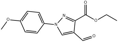 ETHYL 4-FORMYL-1-(4-METHOXYPHENYL)-1H-PYRAZOLE-3-CARBOXYLATE 结构式