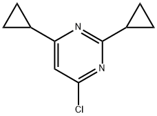 4-氯-2,6-二环丙基嘧啶 结构式