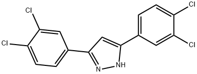 3,5-双(3,4-二氯苯基)-1H-吡唑 结构式