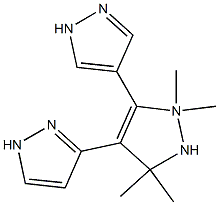 1,1'',3,3''-四甲基-1H,1'H,1''H-4,3':5',4''-特吡唑 结构式