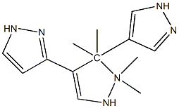 1,1'',5,5''-四甲基-1H,1'H,1''H-4,3':5',4''-三吡唑 结构式