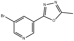 2-(5-溴吡啶-3-基)-5-甲基-1,3,4-恶二唑 结构式