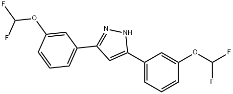 3,5-双(3-(二氟甲氧基)苯基)-1H-吡唑 结构式