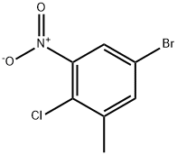 2-氯-3-甲基-5-溴硝基苯 结构式
