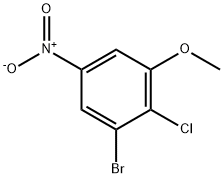 1-溴-2-氯-3-甲氧基-5-硝基苯 结构式