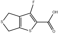 3-fluoro-4,6-dihydrothieno[3,4-b]thiophene-2-carboxylic acid 结构式