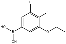3,4-二氟-5-乙氧基苯基硼酸 结构式