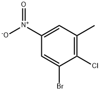 1-溴-2-氯-3-甲基-5-硝基苯 结构式