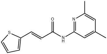 (2E)-N-(4,6-Dimethyl-2-pyridinyl)-3-(2-thienyl)acrylamide 结构式