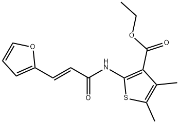 ethyl (E)-2-(3-(furan-2-yl)acrylamido)-4,5-dimethylthiophene-3-carboxylate 结构式