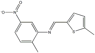 (2-methyl-5-nitrophenyl)[(5-methyl-2-thienyl)methylene]amine 结构式