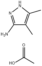 4,5-二甲基-1H-吡唑-3-胺乙酸盐 结构式