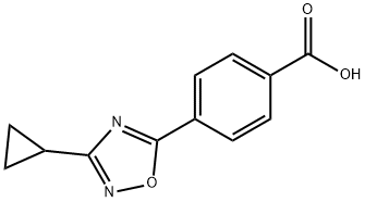 4-(3-环丙基-1,2,4-噁二唑-5-基)苯甲酸 结构式