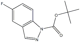 tert-Butyl 5-fluoro-1H-indazole-1-carboxylate 结构式