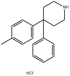 4-苯基-4-(对甲苯基)哌啶盐酸盐 结构式