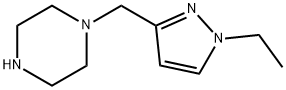 1-((1-乙基-1H-吡唑-3-基)甲基)哌嗪 结构式