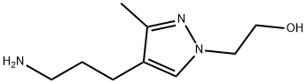 2-[4-(3-氨基丙基)-3-甲基-1H-吡唑-1-基]乙烷-1-醇 结构式