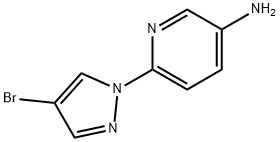 6-(4-溴-1H-吡唑-1-基)吡啶-3-胺 结构式