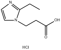 3-(2-Ethyl-1H-imidazol-1-yl)propanoic acid hydrochloride 结构式
