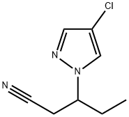 3-(4-chloro-1H-pyrazol-1-yl)pentanenitrile 结构式