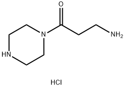 3-氨基-1-(哌嗪-1-基)丙烷-1-酮二盐酸 结构式