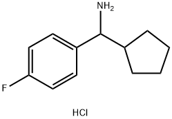 环戊基(4-氟苯基)甲胺盐酸盐 结构式