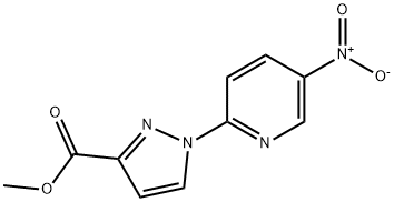 1-(5-硝基吡啶-2-基)-1H-吡唑-3-羧酸甲酯 结构式
