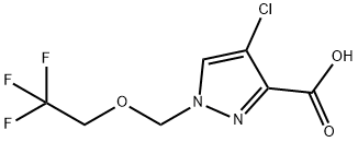 4-氯-1-[(2,2,2-三氟乙氧基)甲基]-1H-吡唑-3-羧酸 结构式