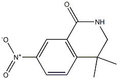 4,4-二甲基-7-硝基-3,4-二氢异喹啉-1(2H)-酮 结构式