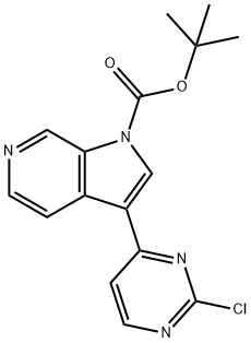 3-(2-氯嘧啶-4-YL)-1H-吡咯并[2,3-C]吡啶-1-羧酸叔丁酯 结构式