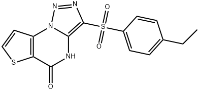 3-(4-Ethyl-benzenesulfonyl)-thieno[2,3-e][1,2,3]triazolo[1,5-a]pyrimidin-5-ol 结构式