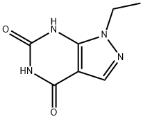 1-Ethyl-1,7-dihydro-pyrazolo[3,4-d]pyrimidine-4,6-dione 结构式