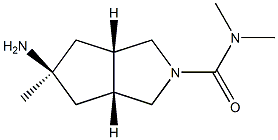 (3AR,5S,6AS)-5-AMINO-N,N,5-TRIMETHYLHEXAHYDROCYCLOPENTA[C]PYRROLE-2(1H)-CARBOXAMIDE 结构式
