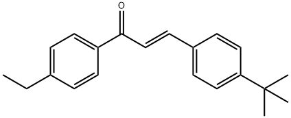 (2E)-3-(4-tert-butylphenyl)-1-(4-ethylphenyl)prop-2-en-1-one 结构式