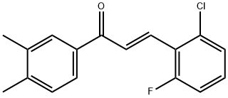 (2E)-3-(2-chloro-6-fluorophenyl)-1-(3,4-dimethylphenyl)prop-2-en-1-one 结构式