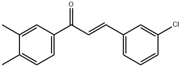 (2E)-3-(3-chlorophenyl)-1-(3,4-dimethylphenyl)prop-2-en-1-one 结构式