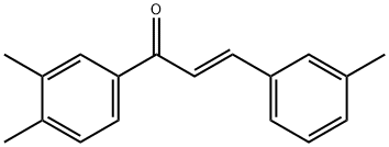 (2E)-1-(3,4-dimethylphenyl)-3-(3-methylphenyl)prop-2-en-1-one 结构式
