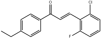 (2E)-3-(2-chloro-6-fluorophenyl)-1-(4-ethylphenyl)prop-2-en-1-one 结构式