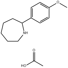 2-(4-methoxyphenyl)azepane: acetic acid 结构式