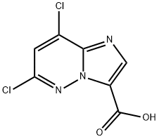 6,8-二氯咪唑并[1,2-B]哒嗪-3-羧酸 结构式