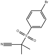 2-(4-溴苯磺酰)-2-甲基丙腈 结构式