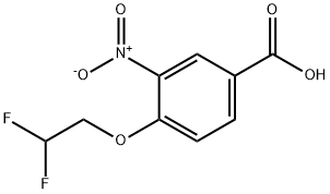 4-(2,2-Difluoroethoxy)-3-nitro-benzoic acid 结构式