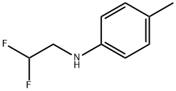 N-(2,2-二氟乙基)-4-甲基苯胺 结构式