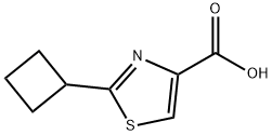 2-环丁基噻唑-4-羧酸 结构式