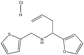 [1-(2-furyl)-3-buten-1-yl](2-thienylmethyl)amine hydrochloride 结构式