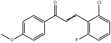 (2E)-3-(2-chloro-6-fluorophenyl)-1-(4-methoxyphenyl)prop-2-en-1-one 结构式