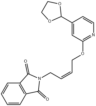 (Z)-2-(4-((4-(1,3-二噁戊环-2-基)吡啶-2-基)氧代)丁-2-烯-1-基)异二氢吲哚-1,3-二酮 结构式