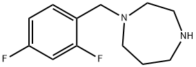 1-[(2,4-difluorophenyl)methyl]-1,4-diazepane 结构式