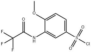 4-METHOXY-3-(2,2,2-TRIFLUOROACETAMIDO)BENZENESULFONYL CHLORIDE 结构式